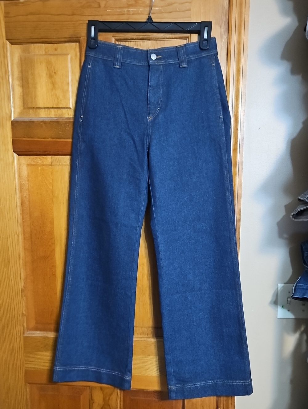 LOFT High-Rise Dark Blue Wide-Leg Trouser Jeans-NWOT - Picture 2 of 11